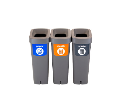 Trio Recyclings recycle afvalbak prullenbak kantoor duurzaam afval 
